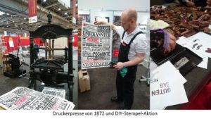 Leipziger Buchmesse: Druckerpresse